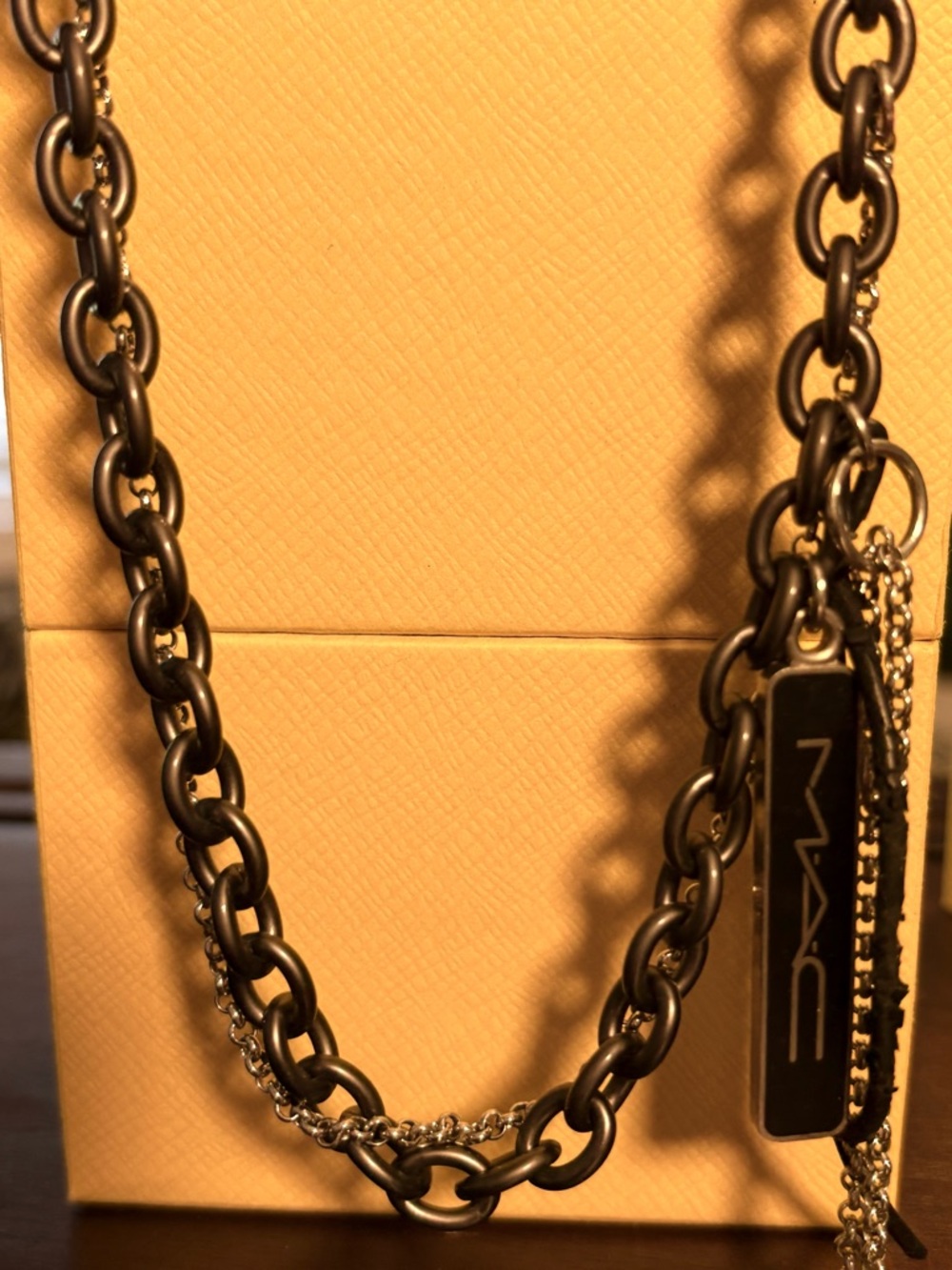 VINTAGE RARE MAC Cosmetics Employee issued multi chain necklace
